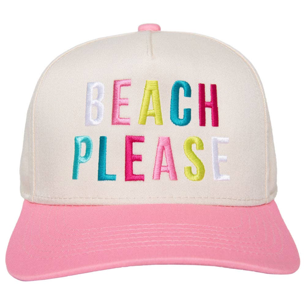 BEACH PLEASE (Multicolored) Two-Toned Hat