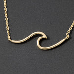 Dainty Wave Pendant Necklace