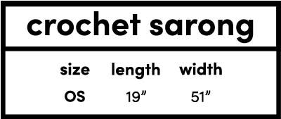 Peach Paradise Crochet Sarong
