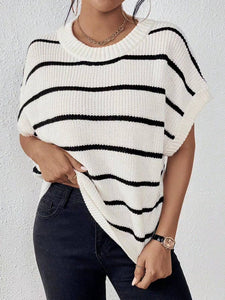 Magnolia Striped Sleeveless Sweater 