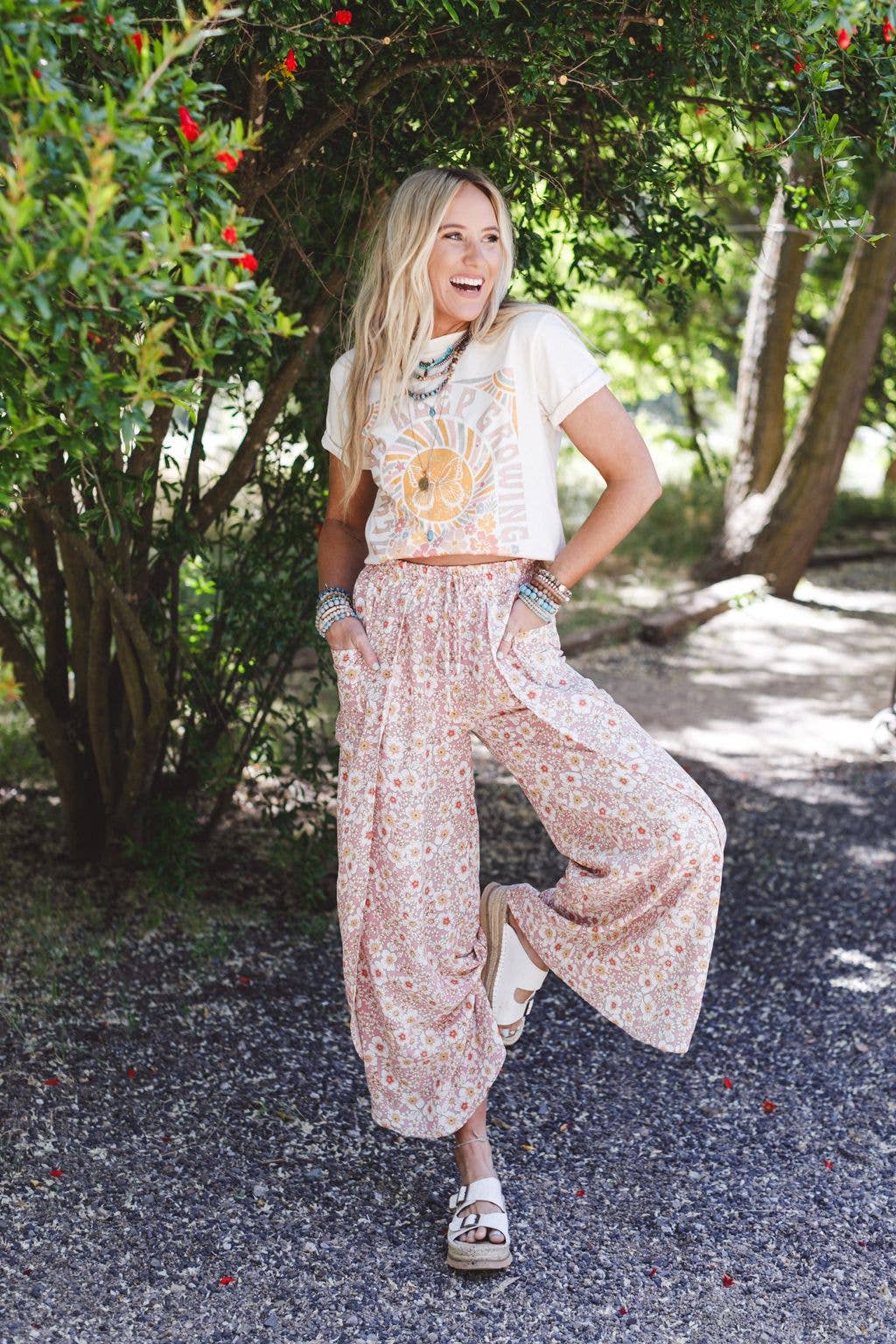 Blossom Garden Drawstring Pants