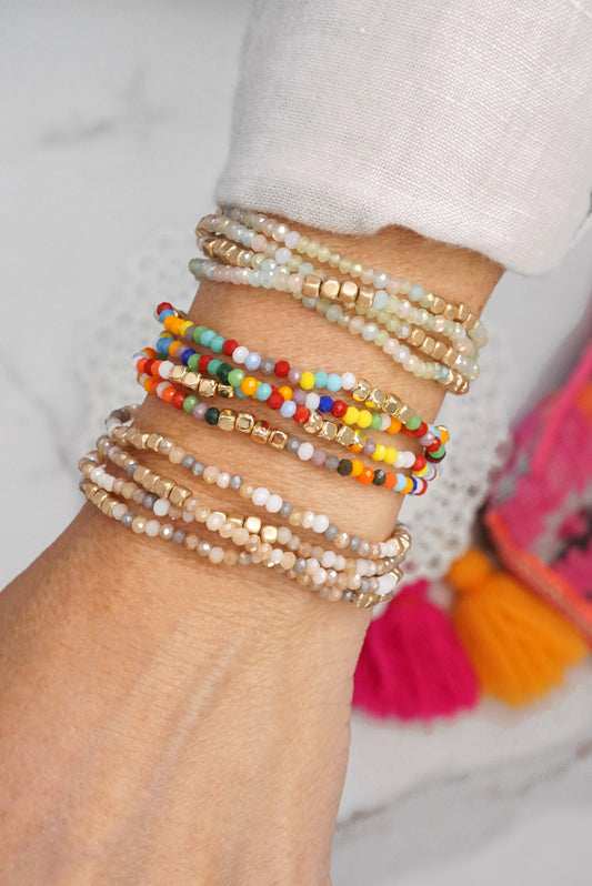 Gold Tone Stack Bracelets - set of 4