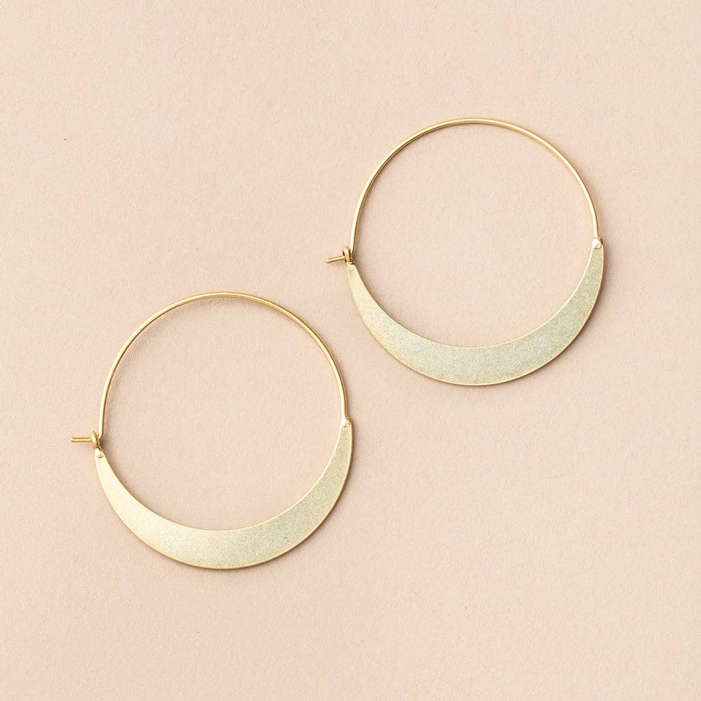 Refined Earring - Crescent Hoop/Gold