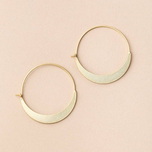 Refined Earring - Crescent Hoop/Gold