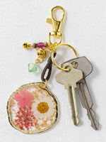 Pressed Flower Bag Charm & Keychain