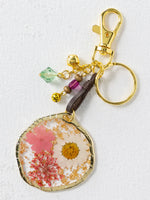Pressed Flower Bag Charm & Keychain