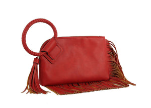 Fringe Soft Vegan Leather Wristlet/Clutch