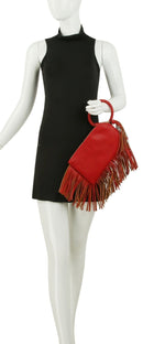 Fringe Soft Vegan Leather Wristlet/Clutch