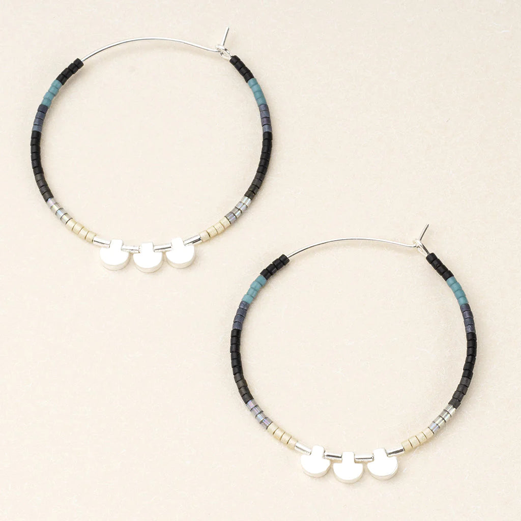 Chromacolor Miyuki Large Hoop Earring