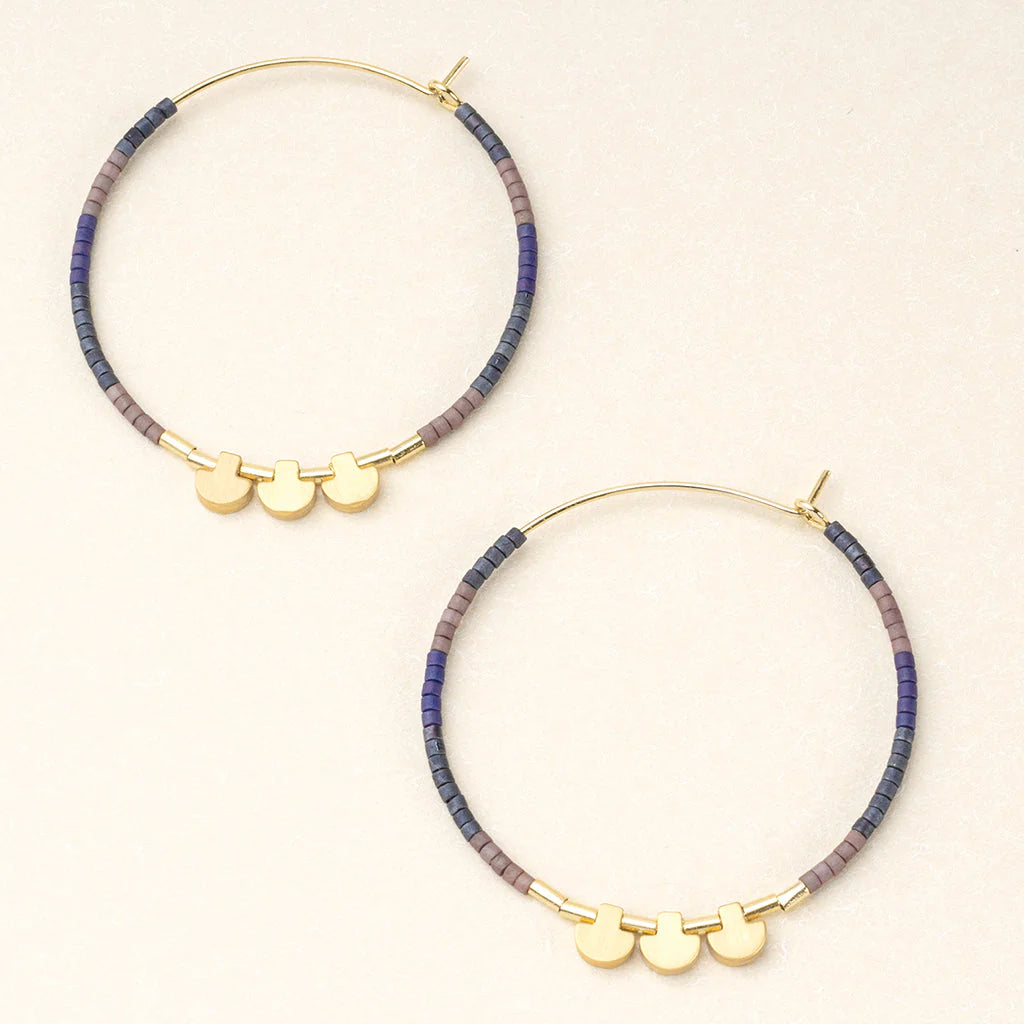 Chromacolor Miyuki Large Hoop Earring