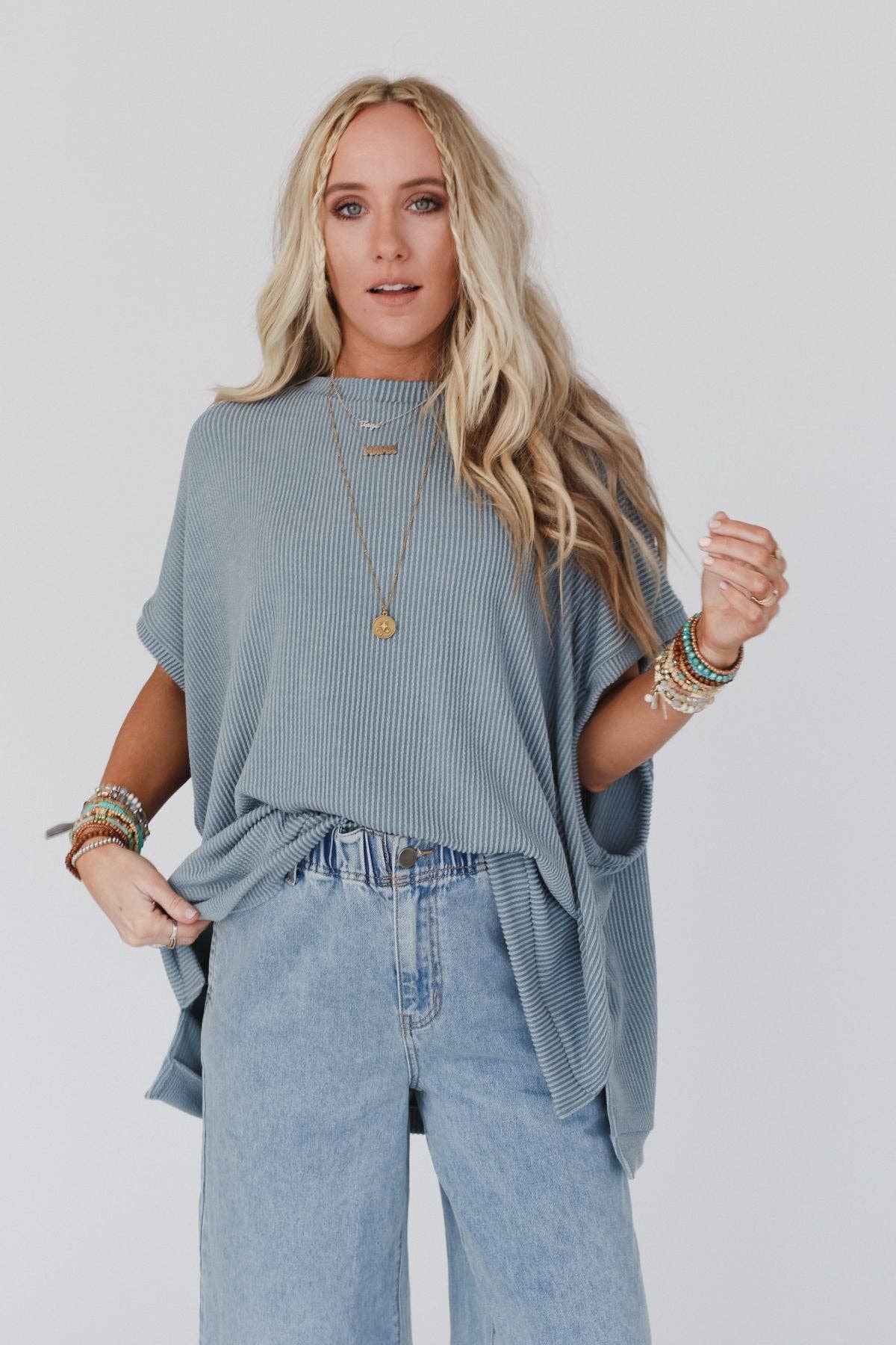 Moon Glow Texture Knit Top
