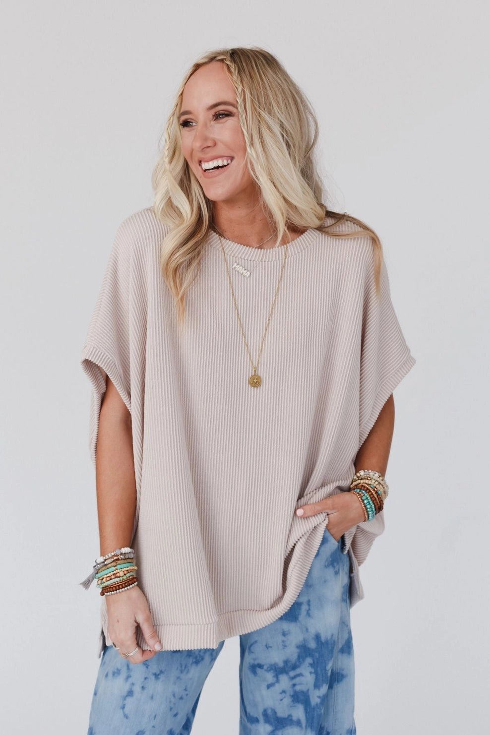 Moon Glow Texture Knit Top