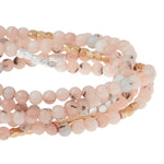 Stone Wrap Bracelet/Necklace - Morganite