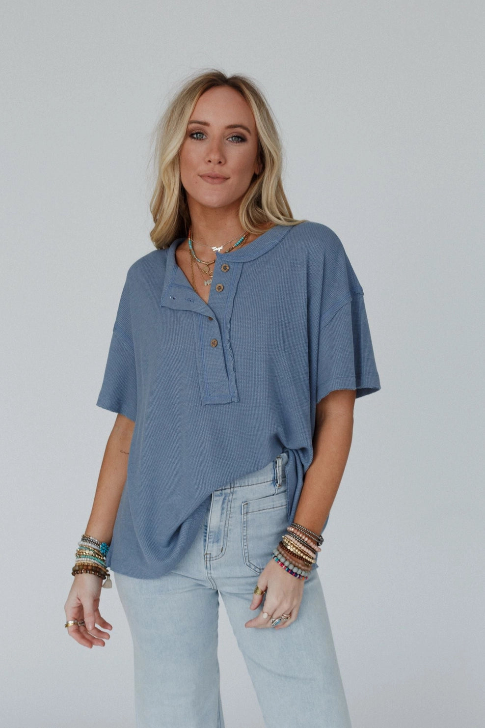 Soft Plume Henley Top