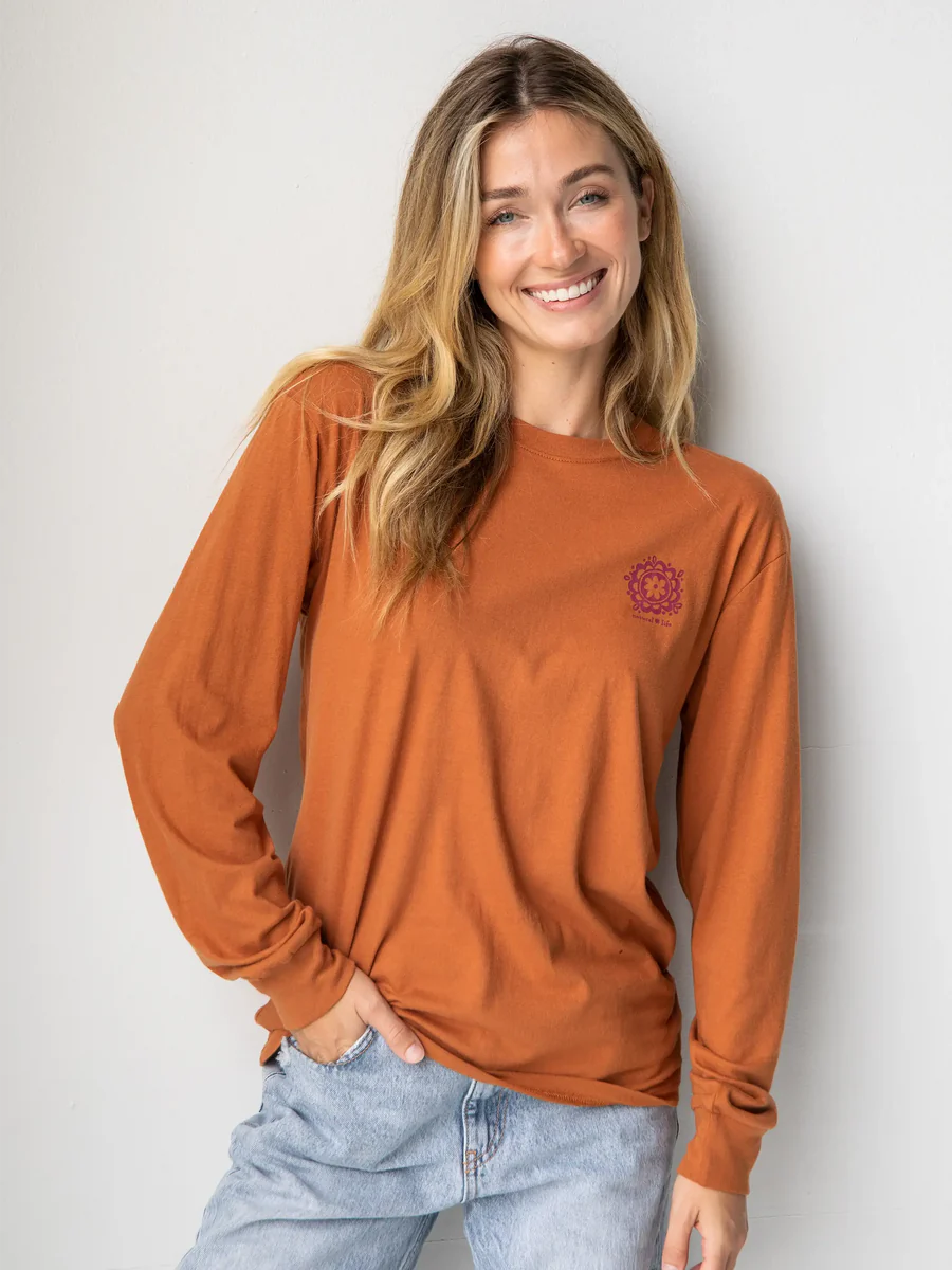 Long Sleeve Cotton Comfy Tee Shirt- Stay Close