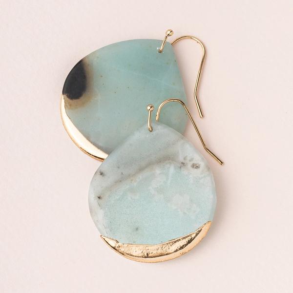 Stone Dipped Teardrop Earring