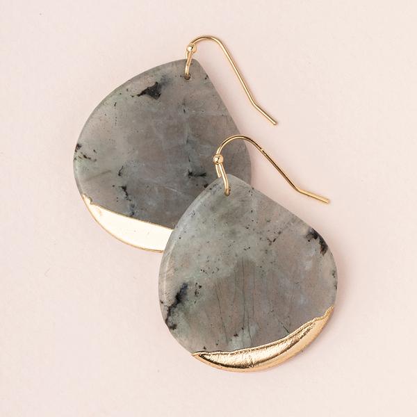 Stone Dipped Teardrop Earring