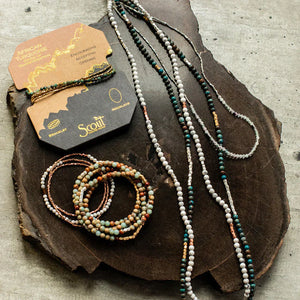 Stone Wrap Bracelet/Necklace - Tourmaline