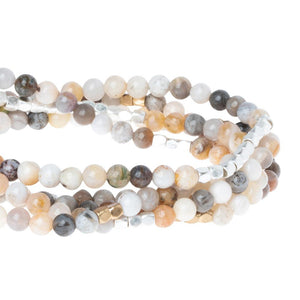 Stone Wrap Bracelet/Necklace - Mexican Onyx