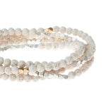Stone Wrap Bracelet/Necklace - White Lava