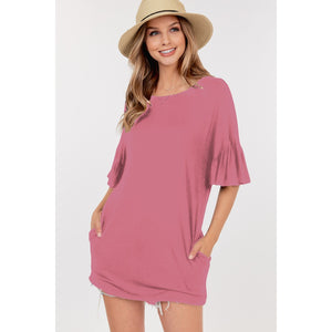 All Day Ruffle Short Sleeve Tunic