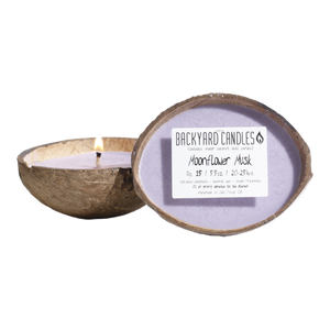 Coconut Shell Candle - Moonflower Musk