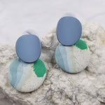 Blue Marble Earrings