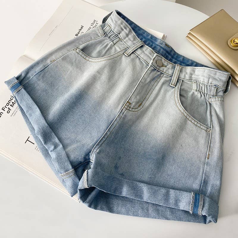 Ombre Denim Shorts