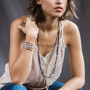 Stone Wrap Bracelet/Necklace - Howlite